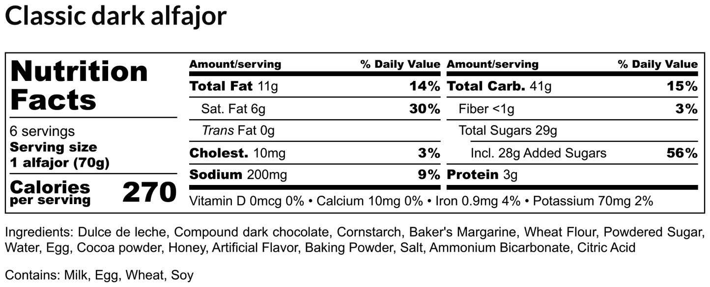 Classic Dark alfajor