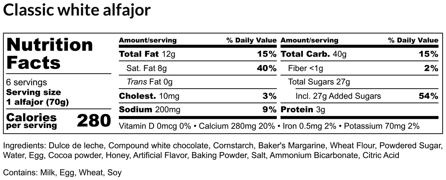 Classic White alfajor